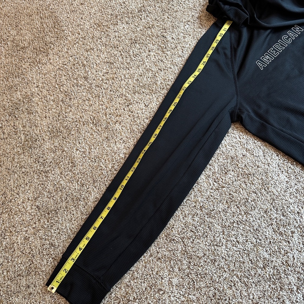 American Eagle Outfitters Black Hoodie XL Flex Branded Logo - Picture 10 of 10